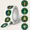 500PCS/ROLL Christmas Stickers for Envelope 3.8CM Round Merry Christmas Stickers 4 Designs Christmas Decoration Stickers