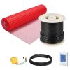 50 sqft Floor Heating Mat System, 120V Electric Radiant Heated Floor System, with Decoupling Membrane & Smart Control Thermostat & Alarm