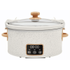 6 Qt Digital Slow Cooker with Locking Lid, Linen Speckle
