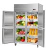 Commercial Refrigerator, 31.89 in Width Reach In Upright Refrigeration Four Door, 31.4 Cu.ft Auto-Defrost Refrigerator with 6 Adjustable Shelves