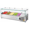 COOLCHEF 47" Refrigerated Condiment Prep Station, Countertop Topping Cooler, Includes 5 x 1/4 GN Pans, 35-50F R290