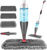 Spray Mop for Floor Cleaning with 3pcs Washable Pads - Wet Dry Microfiber Mop with 800 ml Refillable Bottle for Kitchen Wood Floor Hardwood Laminate C