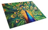 NEW Peacock Glass Cutting Board Decorative Tempered Glass Kitchen Cutting and Serving Board Large Size Chopping Board