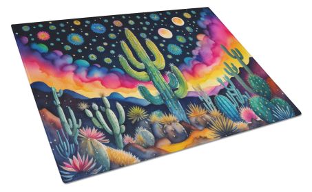 NEW Queen of the Night Cactus in Color Glass Cutting Board Decorative Tempered Glass Kitchen Cutting and Serving Board Large Size Chopping Board