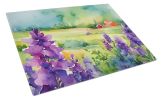 NEW New Jersey Violet in Watercolor Glass Cutting Board Decorative Tempered Glass Kitchen Cutting and Serving Board Large Size Chopping Board