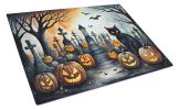 NEW Black Cat Spooky Halloween Glass Cutting Board Decorative Tempered Glass Kitchen Cutting and Serving Board Large Size Chopping Board