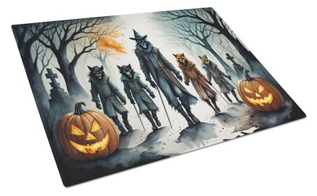 NEW Werewolves Spooky Halloween Glass Cutting Board Decorative Tempered Glass Kitchen Cutting and Serving Board Large Size Chopping Board