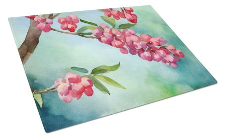 Pennsylvania Mountain Laurels in Watercolor Glass Cutting Board Decorative Tempered Glass Kitchen Cutting and Serving Board Large Size Chopping Board