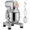 Commercial Food Mixer, 14L Commercial Stand Mixer with 3 Adjustable Speeds, 550W Dough Mixer with Stainless Steel Bowl and 3 Mixing Attachments