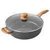Prairie Signature 6-Quart Cast Aluminum Jumbo Cooker Saute Pan, Charcoal Speckle