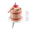 3.2 Gal/12L Fruit Wine Press, Solid Wood Basket with 8 Blocks, Heavy Duty Manual Juice Maker