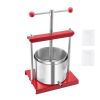 1.6 Gal/6L Fruit Wine Press, 2 Stainless Steel Barrels, Manual Juice Maker