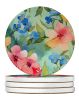 Alaska Forget-me-nots in Watercolor Large Sandstone Coasters Pack of 4 Absorbent Round Coasters Decor Gifts for Men or Women, 4 in, Multicolor