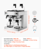 Commercial Drip Coffee Maker, 24 Cups Coffee-Maker Machine with 4 Glass Carafes and 4 Decanter Warmer Plates, Stainless Steel Dual-Head Coffee Brewer