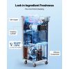 Commercial Ice Cream Machine, 20-28L/H Yield, 2200W 3-Flavor Freestanding Soft Serve Ice Cream Maker with 2 x 6L Hoppers & Hopper Agitation