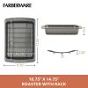 Bakeware 14.75 x 10.75 Inch Nonstick Roaster with U-Rack, Dishwasher Safe and Oven Safe to 450°F, Gray