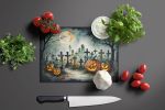 NEW Graveyard Spooky Halloween Glass Cutting Board Decorative Tempered Glass Kitchen Cutting and Serving Board Large Size Chopping Board