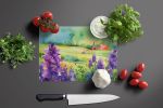 NEW New Jersey Violet in Watercolor Glass Cutting Board Decorative Tempered Glass Kitchen Cutting and Serving Board Large Size Chopping Board
