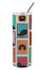 Lots of Black and Tan Cavalier King Charles Spaniel Stainless Steel Skinny Tumbler Vacuum Double Walled Reusable Insulated Tumbler Travel Cup for Coff