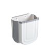 Wall Mounted Foldable Trash Can for Kitchen Cabinet - 2.4 Gallon Hanging Small Waste Bin,Plastic Collapsible Garbage Can for Bathroom, Bedroom Counter
