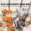 Commercial Food Mixer, 28.5L Commercial Stand Mixer with 3 Adjustable Speeds, 1100W Dough Mixer with Stainless Steel Bowl and 3 Mixing Attachments