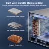 COOLCHEF 47" Refrigerated Condiment Prep Station, Countertop Topping Cooler, Includes 5 x 1/4 GN Pans, 35-50F R290