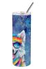 American Eskimo Hippie Dawg Stainless Steel Skinny Tumbler Vacuum Double Walled Reusable Insulated Tumbler Travel Cup for Coffee Cocktails Gift with L