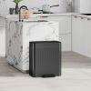 Trash Can with Lid, 2 x 5.3Gal Double Step-On Kitchen Trash Can, Removable Buckets, Black