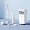 10000 BTU Mobile Air Conditioner for Cooling and Dehumidifying, Remote Control, 24H Timer, LED Display, White
