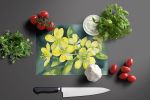 NEW South Carolina Yellow Jessamine in Watercolor Glass Cutting Board Decorative Tempered Glass Kitchen Cutting and Serving Board Large Size Chopping