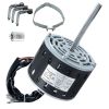 1/3HP Furnace Blower Motor, 110/120V 4.4Amps, 1075RPM 4 Speeds, CW/CCW Rotation, 48 Frame 5.2" Shaft Length, 5μF/370V Capacitor + 11" Hold Hoop