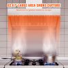 Commercial Exhaust Hood, 7FT Food Truck Hood Exhaust, 201 Stainless Steel Concession Trailer Hood with 3 Detachable U-shaped Grid Oil Filter Mesh