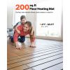 200 sqft Underfloor Heating Cable Kit, 240V Electric Radiant Heated Floor System, with Smart Control Thermostat & Alarm, Easy Installation for Tile