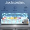 COOLCHEF 47" Refrigerated Condiment Prep Station, Countertop Topping Cooler, Includes 5 x 1/4 GN Pans, 35-50F R290