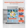 Commercial Refrigerator, 31.89 in Width Reach In Upright Refrigeration Four Door, 31.4 Cu.ft Auto-Defrost Refrigerator with 6 Adjustable Shelves