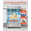 Commercial Refrigerator, 32.2 in Width Reach In Upright Refrigeration Double Glass Door