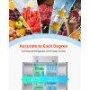 Commercial Refrigerator and Freezer Combo 48"W, 31 Cu.Ft Stainless Steel Upright Freezer/Refrigerator with 4 Doors, Auto-Defrost, 6 Adjustable Shelves