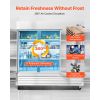 Commercial Reach-In Refrigerator 85" W, 69 Cu.Ft Stainless Steel Upright Refrigerator with Three Doors, Auto-Defrost, 12 Adjustable Shelves