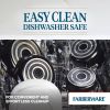 Easy Clean 8 Quart Nonstick Stockpot / Dutch Oven, Dishwasher Safe, Black