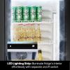 Commercial Merchandiser Refrigerator, 6.9 CU.FT Glass Door Display Refrigerator, Beverage Refrigerator Cooler Merchandiser with Adjustable Shelves