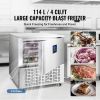 Commercial Blast Freezer, 114 L / 4 Cu.ft Blast Chiller with 5 Trays, Blast Chiller Freezer Chest with 4 Freezing Modes