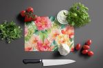 NEW Indiana Peonies in Watercolor Glass Cutting Board Decorative Tempered Glass Kitchen Cutting and Serving Board Large Size Chopping Board