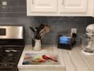 NEW Cardinal Glass Cutting Board Decorative Tempered Glass Kitchen Cutting and Serving Board Large Size Chopping Board