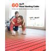 60 sqft Floor Heating Mat System, 120V Electric Radiant Heated Floor System, with Decoupling Membrane & Smart Control Thermostat & Alarm
