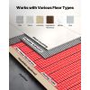 60 sqft Floor Heating Mat System, 120V Electric Radiant Heated Floor System, with Decoupling Membrane & Smart Control Thermostat & Alarm