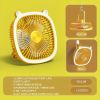 1pc Multifunctional USB Night Light Folding Electric Fan; Convenient Hanging Wall Hanging Fan; Household Dormitory Mini Desktop Small Fan; Quiet