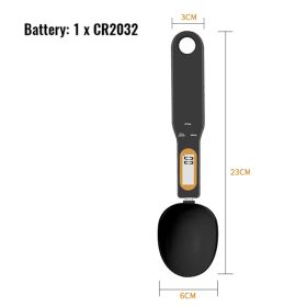 LCD Digital Kitchen Scale Electronic Cooking Food Weight Measuring Spoon 500g 0.1g Scale Mini Kitchen Tool Milk Coffee Tea Flour (Ships From: China, Color: Battery Black)