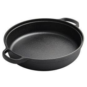 Cast Iron Cooking Pot for Restaurant Kitchen Skillet Camping Cooker (Pot Diameter: 22cm, Color: As pic show)