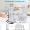 Microfiber Cleaning Cloth Roll, 50PK, Black Microfiber Towels for Cars, Reusable Paper Towels Tear Away Cloth, Shop Rags
