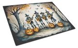 NEW Mariachi Skeleton Band Spooky Halloween Glass Cutting Board Decorative Tempered Glass Kitchen Cutting and Serving Board Large Size Chopping Board